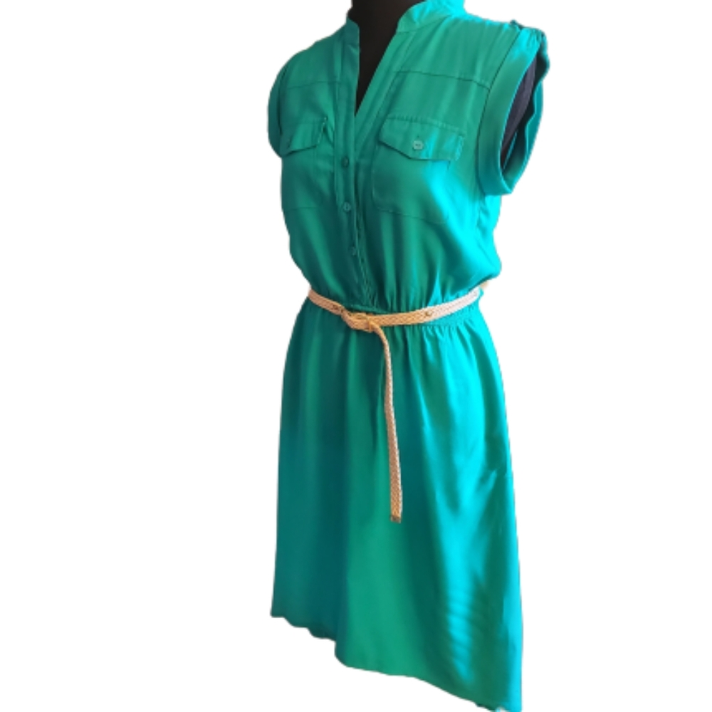 Turquoise High-Low Dress